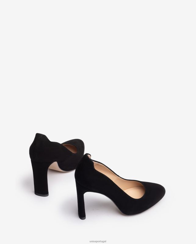 Unisa sapato de salto alto com plataforma interna mulheres 6V2Z6577 preto