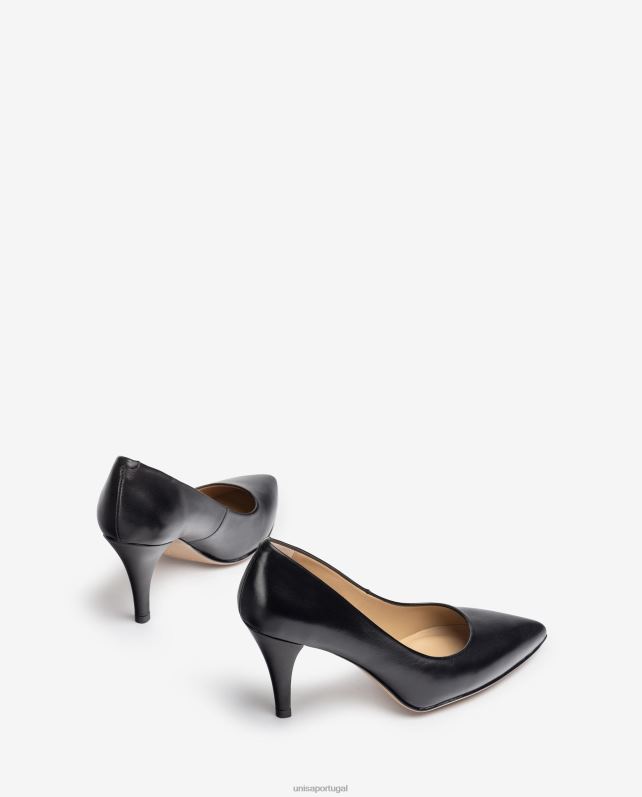 Unisa scarpin de couro com bico fino e salto fino mulheres 6V2Z6593 moda