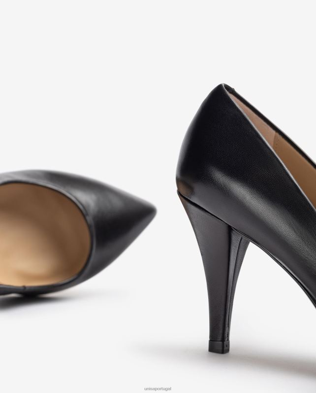 Unisa scarpin de couro com bico fino e salto fino mulheres 6V2Z6593 moda