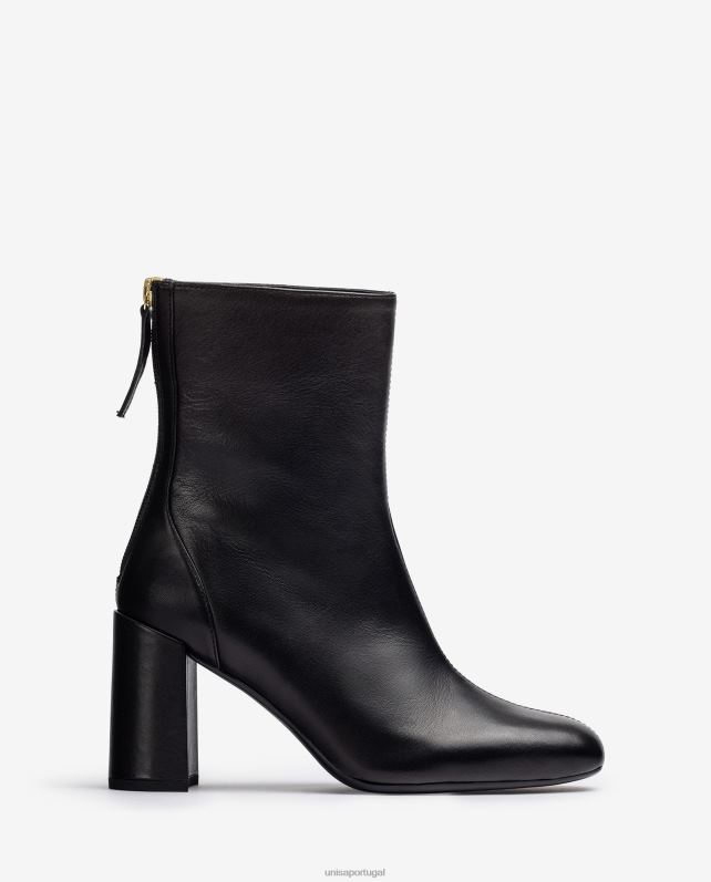 Unisa Bota bico quadrado com recorte central mulheres 6V2Z61006 moda