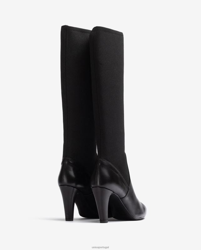 Unisa Bota com tecido stretch reciclado quarter top de linha mulheres 6V2Z61043 moda