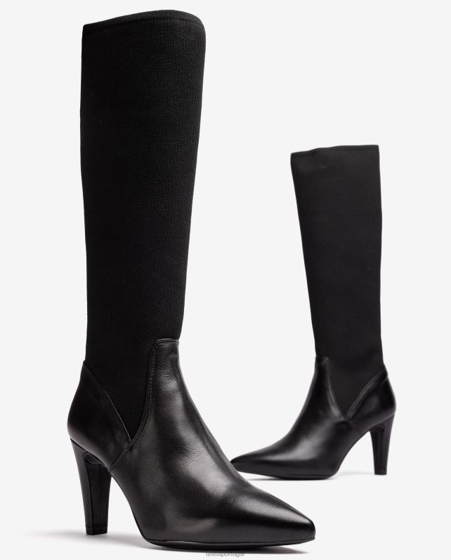 Unisa Bota com tecido stretch reciclado quarter top de linha mulheres 6V2Z61043 moda