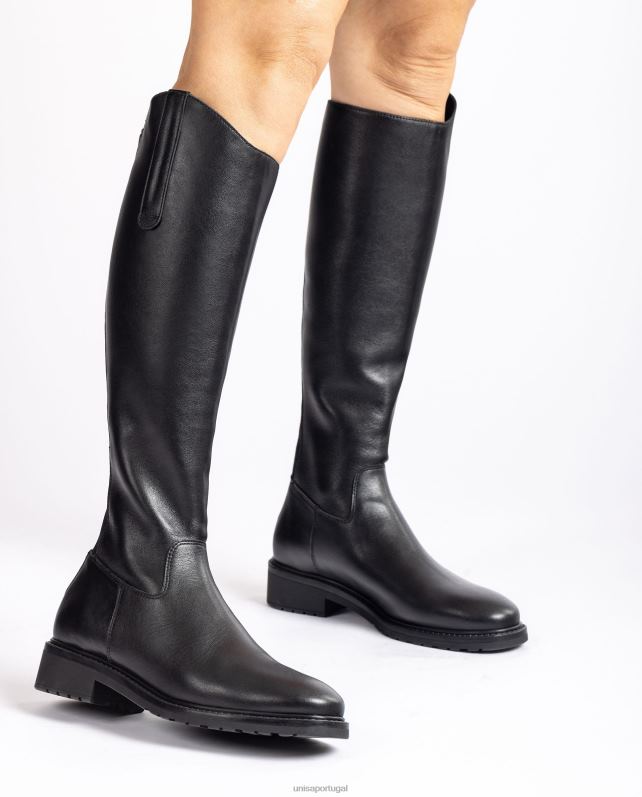 Unisa Bota com zíper e reforço atrás mulheres 6V2Z61021 preto