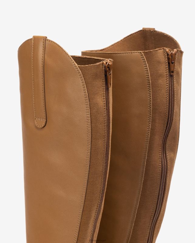 Unisa Bota com zíper e reforço atrás mulheres 6V2Z61022 marrom