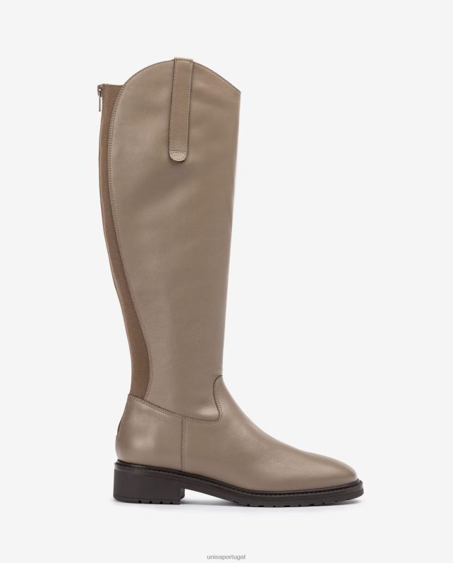 Unisa Bota com zíper e reforço atrás mulheres 6V2Z61023 marrom