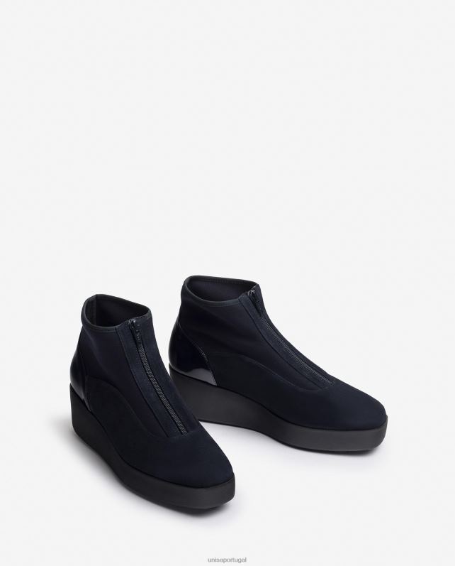 Unisa Bota de sola superleve com zíper mulheres 6V2Z6898 azul
