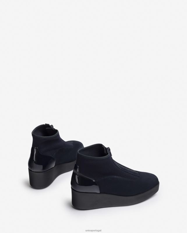 Unisa Bota de sola superleve com zíper mulheres 6V2Z6898 azul