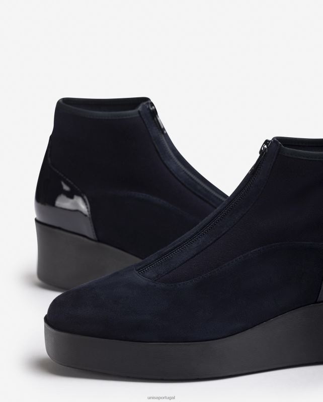 Unisa Bota de sola superleve com zíper mulheres 6V2Z6898 azul