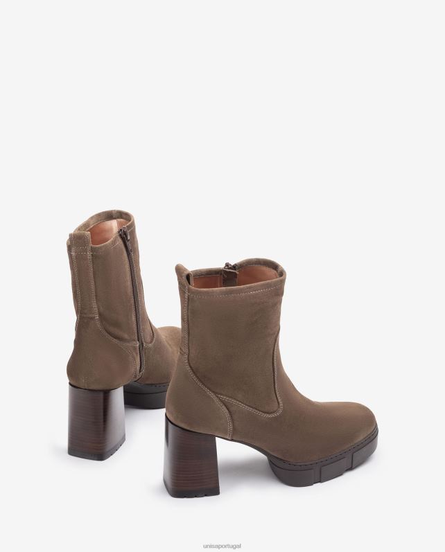 Unisa ankle boot com salto e plataforma de corrida mulheres 6V2Z6951 moda