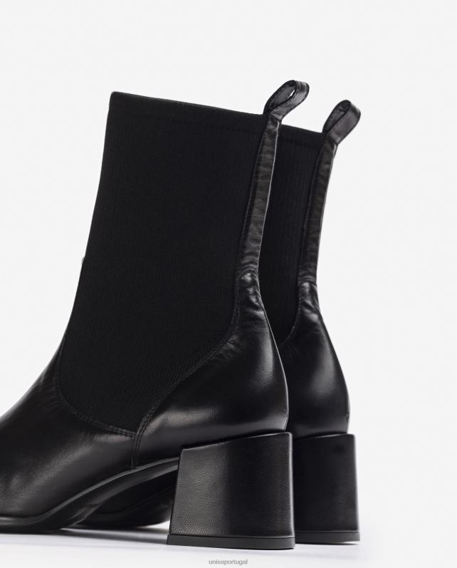 Unisa bota bico quadrado com tecido elástico mulheres 6V2Z6966 gracioso