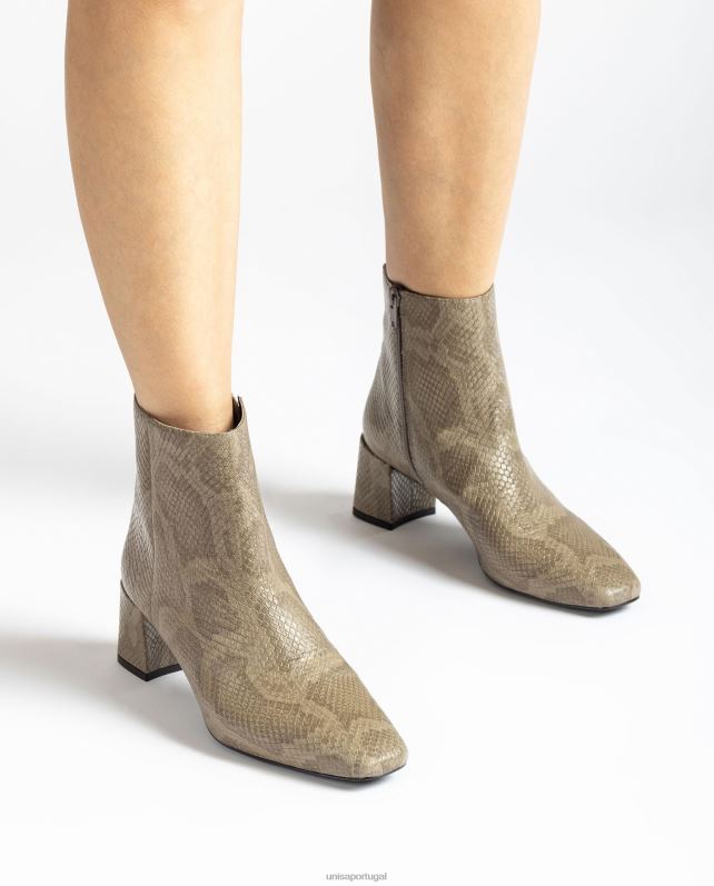 Unisa bota bico quadrado com zíper mulheres 6V2Z6981 gracioso