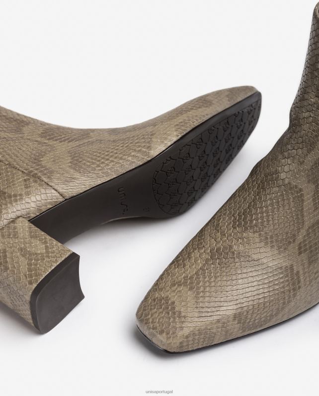 Unisa bota bico quadrado com zíper mulheres 6V2Z6981 gracioso