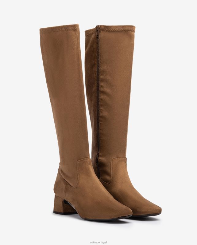 Unisa bota bico quadrado mulheres 6V2Z61031 marrom