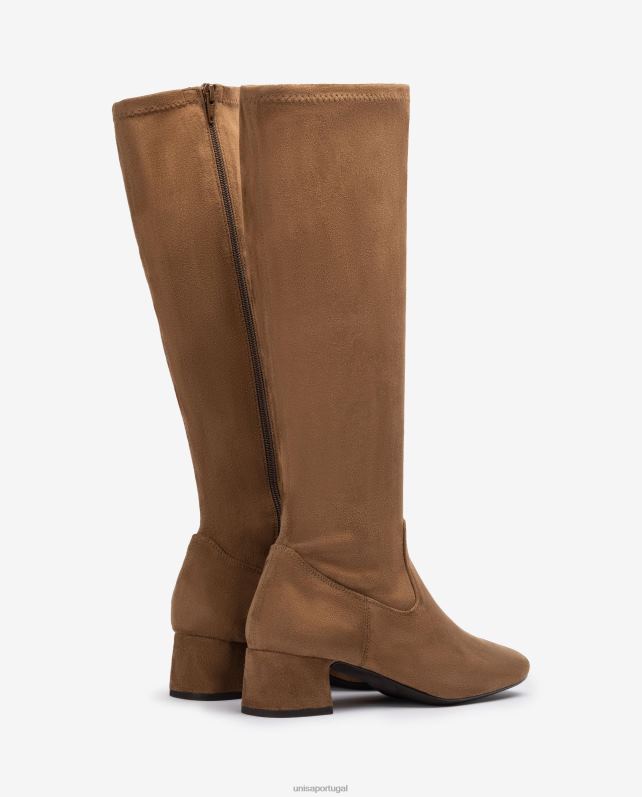 Unisa bota bico quadrado mulheres 6V2Z61031 marrom