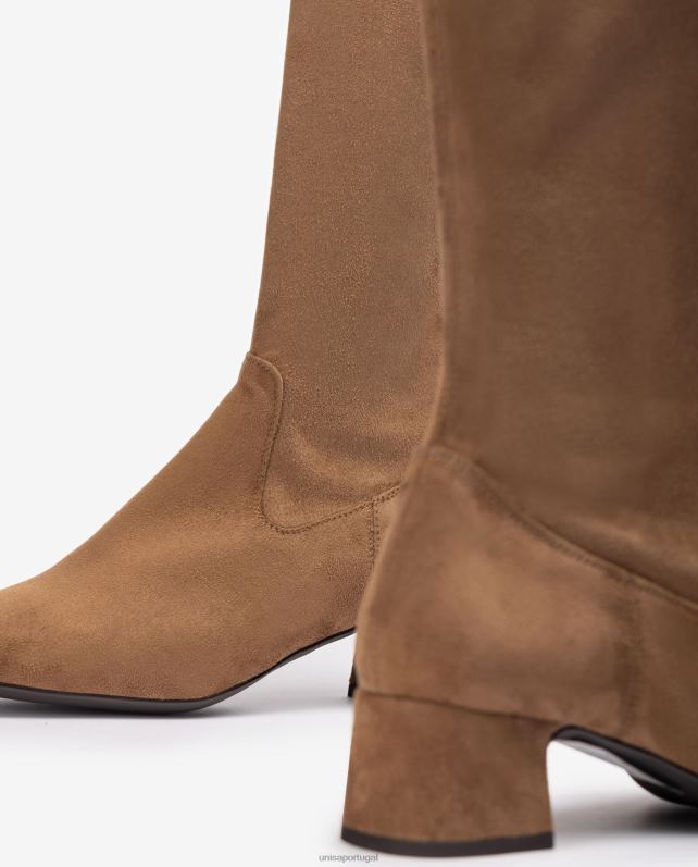 Unisa bota bico quadrado mulheres 6V2Z61031 marrom