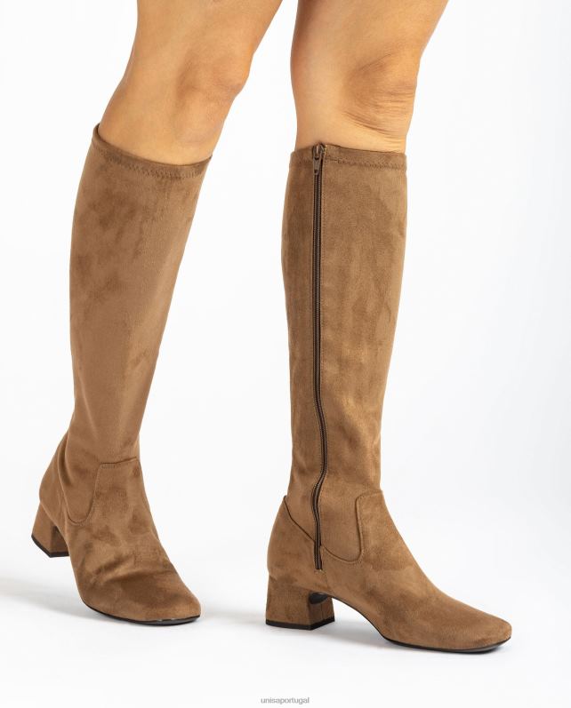 Unisa bota bico quadrado mulheres 6V2Z61031 marrom