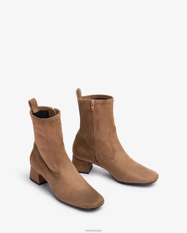 Unisa bota bico quadrado mulheres 6V2Z6970 marrom
