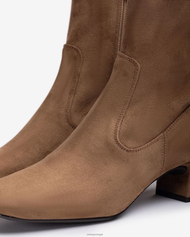Unisa bota bico quadrado mulheres 6V2Z6970 marrom