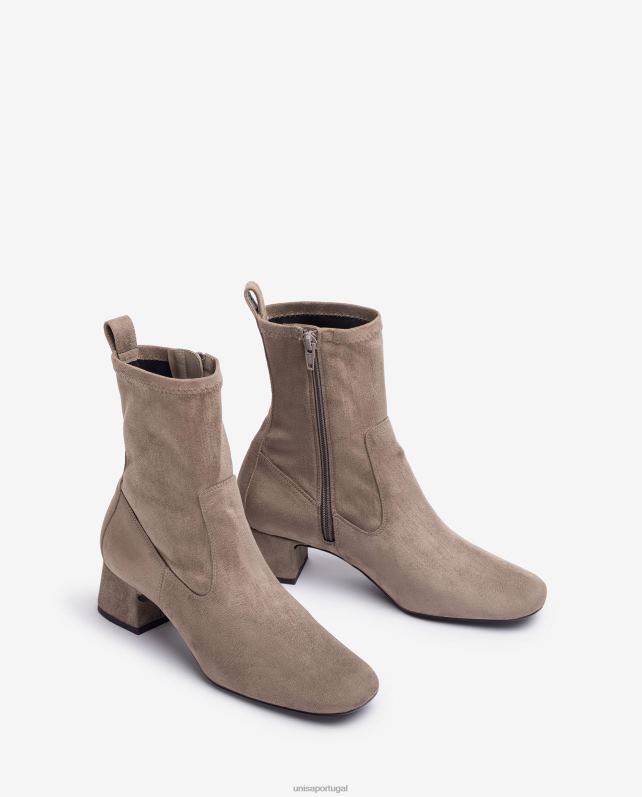 Unisa bota bico quadrado mulheres 6V2Z6971 marrom