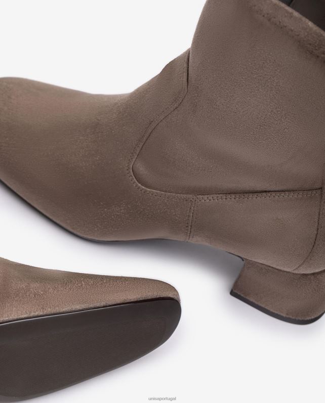 Unisa bota bico quadrado mulheres 6V2Z6971 marrom