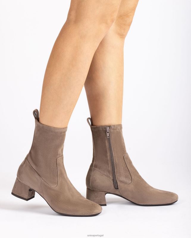 Unisa bota bico quadrado mulheres 6V2Z6971 marrom