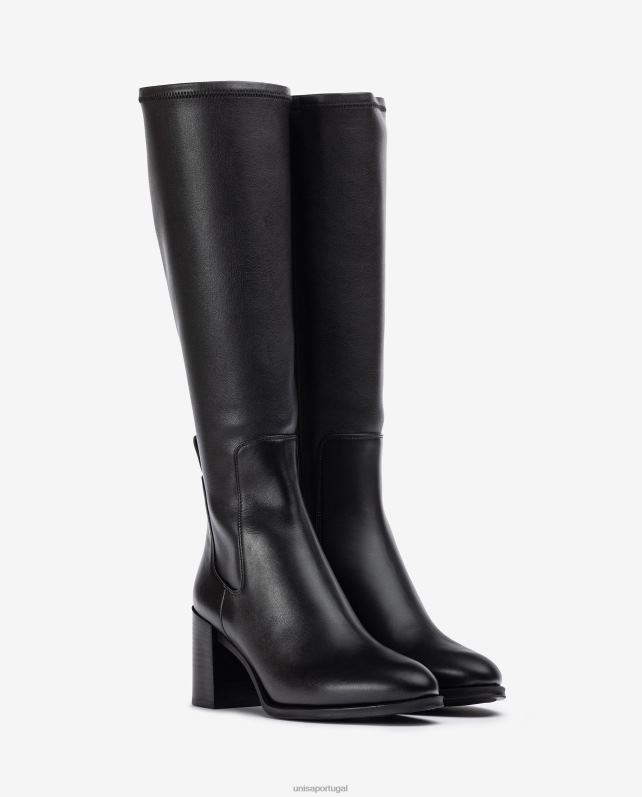 Unisa bota cano alto com tecido elástico mulheres 6V2Z61081 moda