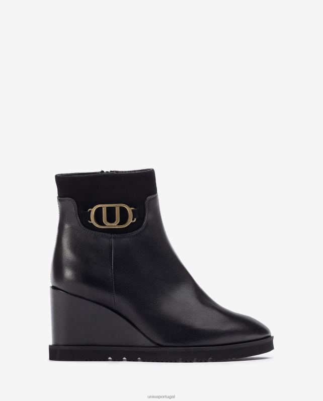 Unisa bota cano alto mulheres 6V2Z61009 preto