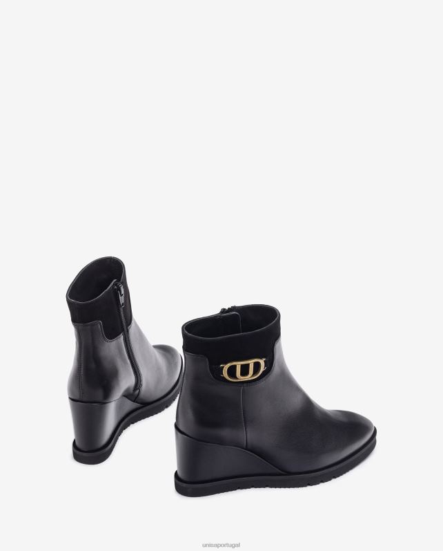 Unisa bota cano alto mulheres 6V2Z61009 preto