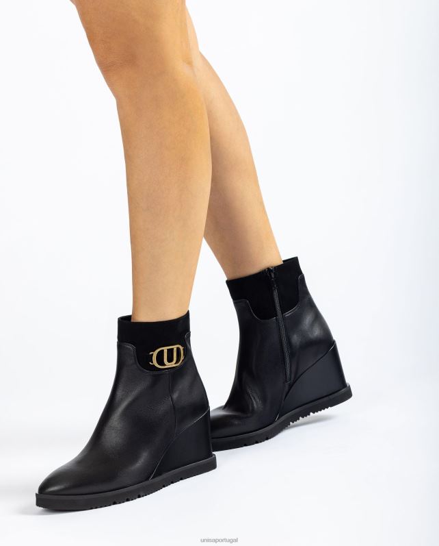 Unisa bota cano alto mulheres 6V2Z61009 preto