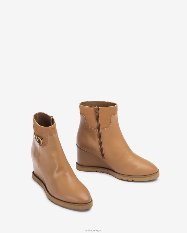 Unisa bota cano alto mulheres 6V2Z61010 marrom