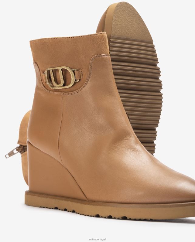 Unisa bota cano alto mulheres 6V2Z61010 marrom