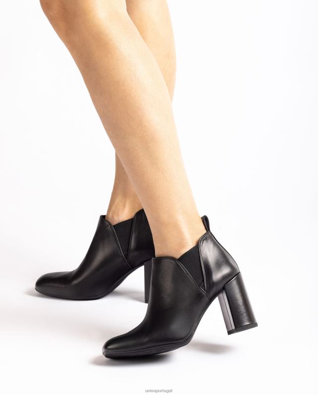 Unisa bota cano baixo com detalhe lateral mulheres 6V2Z61004 preto