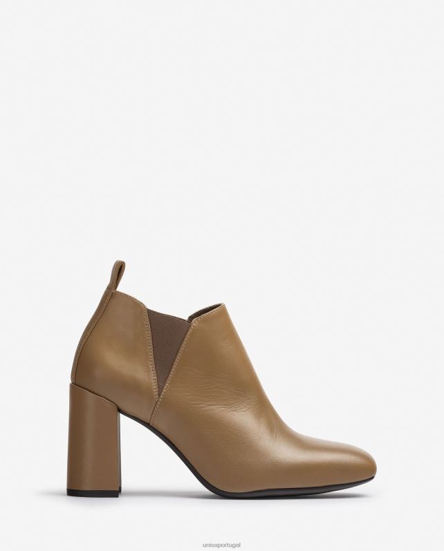 Unisa bota cano baixo com detalhe lateral mulheres 6V2Z61005 marrom