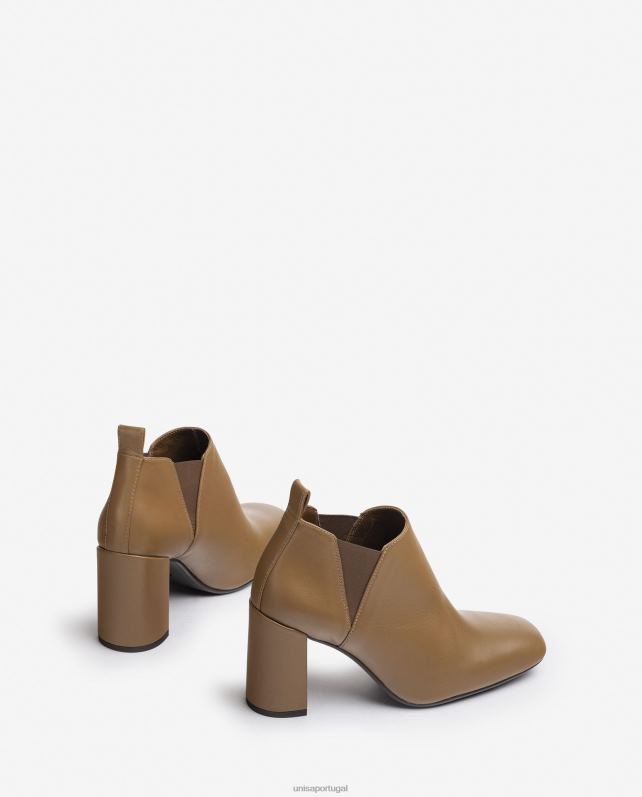 Unisa bota cano baixo com detalhe lateral mulheres 6V2Z61005 marrom