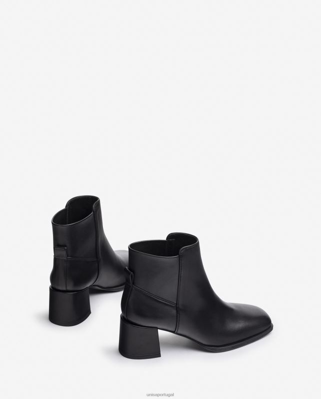 Unisa bota cano baixo com detalhe lateral mulheres 6V2Z6995 preto