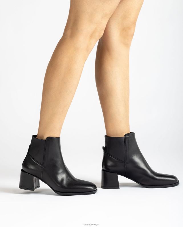 Unisa bota cano baixo com detalhe lateral mulheres 6V2Z6995 preto