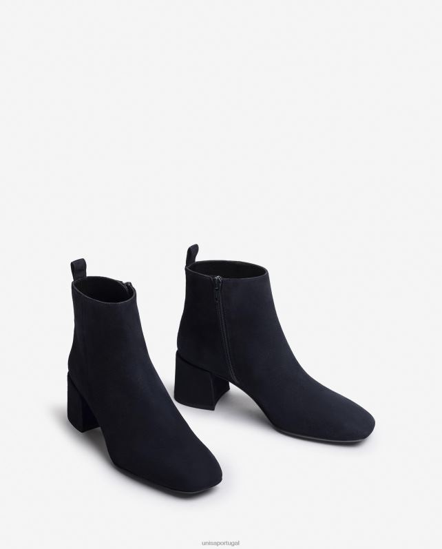 Unisa bota cano baixo com salto largo mulheres 6V2Z6987 azul