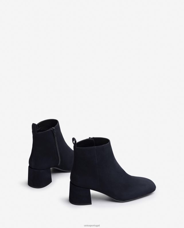 Unisa bota cano baixo com salto largo mulheres 6V2Z6987 azul