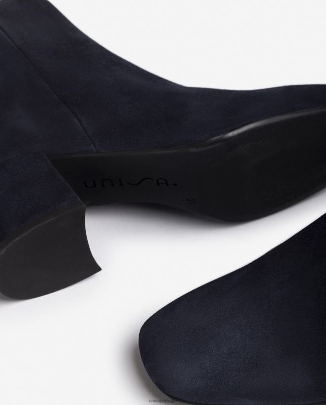 Unisa bota cano baixo com salto largo mulheres 6V2Z6987 azul