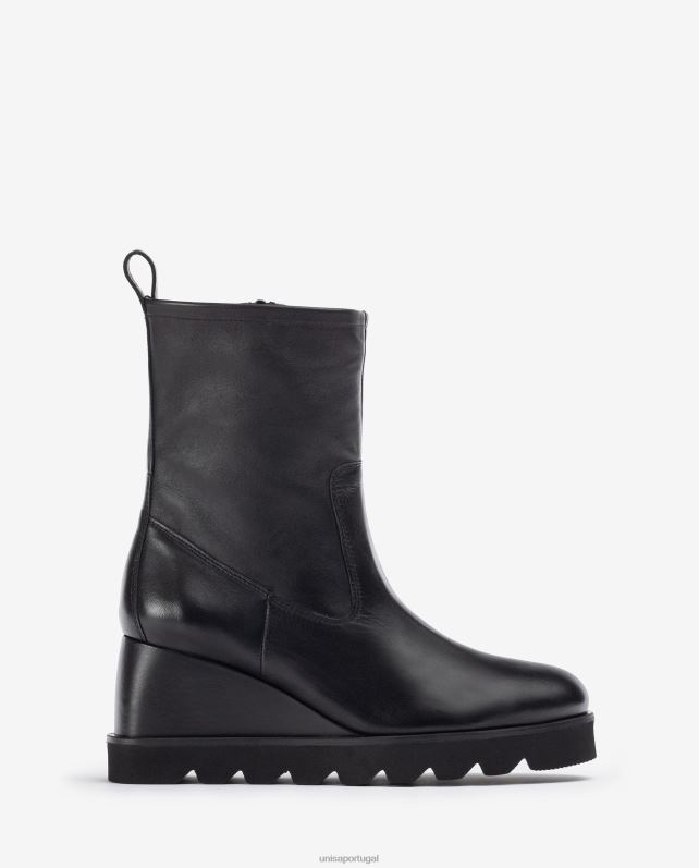 Unisa bota cano baixo com solado de borracha mulheres 6V2Z6975 preto