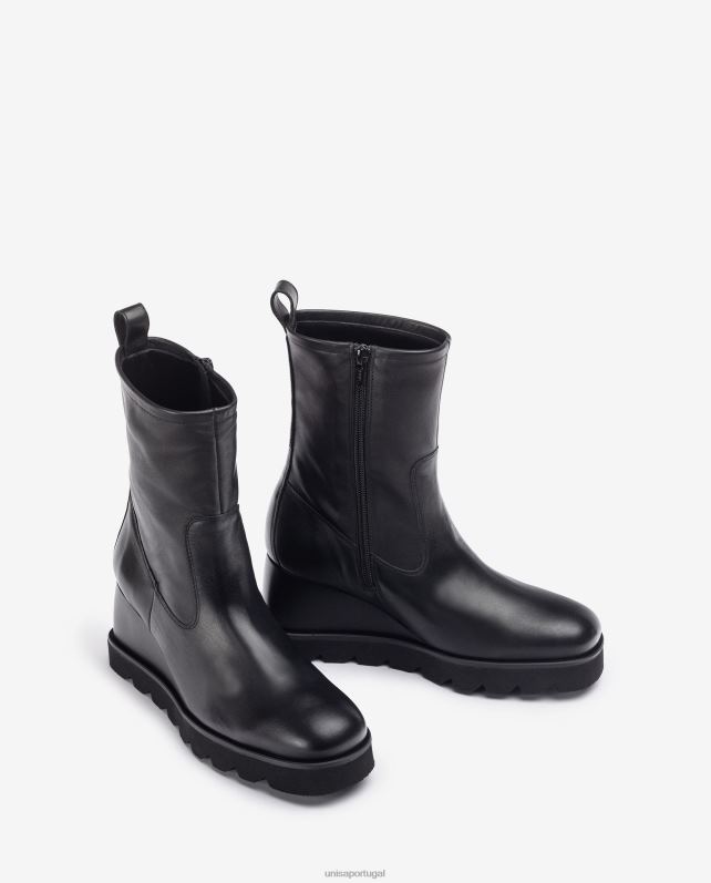 Unisa bota cano baixo com solado de borracha mulheres 6V2Z6975 preto