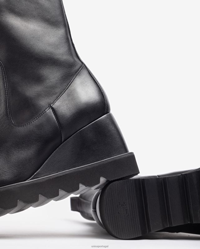 Unisa bota cano baixo com solado de borracha mulheres 6V2Z6975 preto