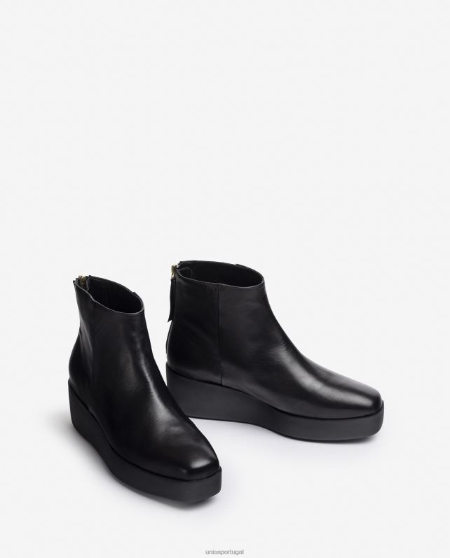 Unisa bota cano baixo com zíper atrás mulheres 6V2Z6897 moda