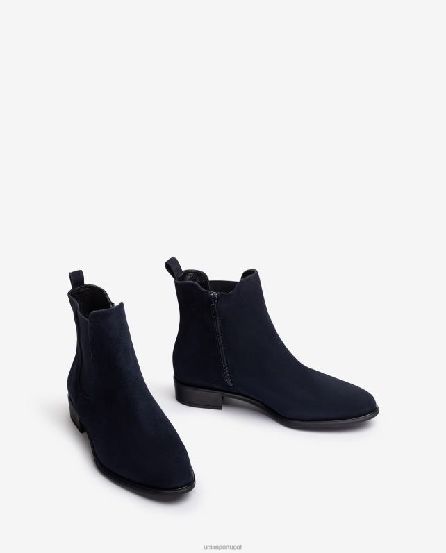 Unisa bota chelsea com zíper mulheres 6V2Z6877 azul