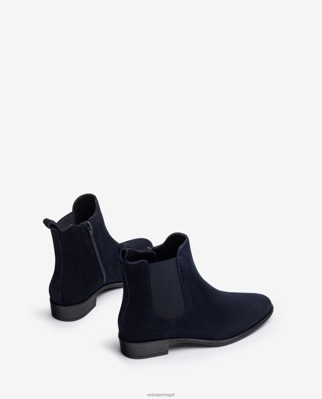Unisa bota chelsea com zíper mulheres 6V2Z6877 azul