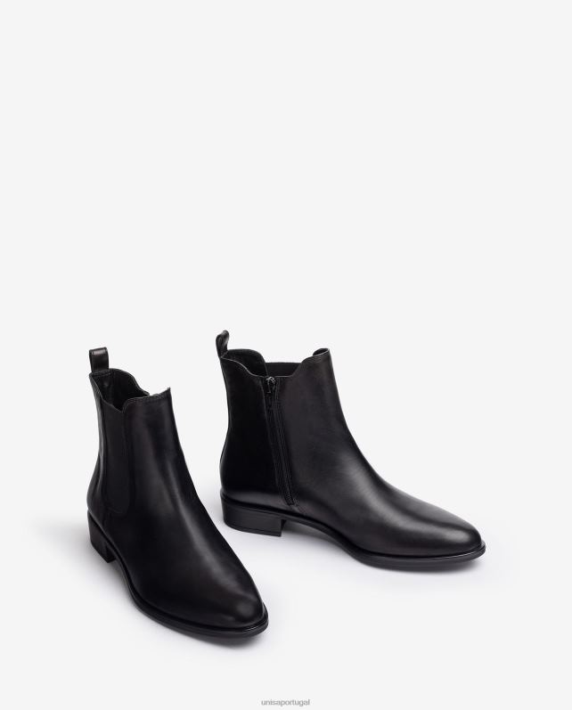 Unisa bota chelsea com zíper mulheres 6V2Z6880 preto
