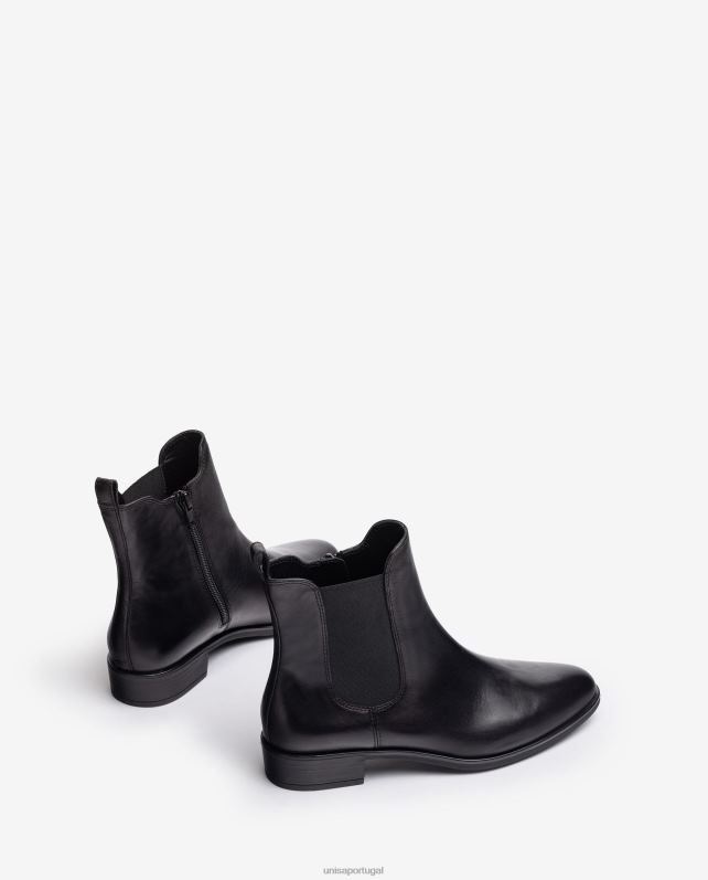 Unisa bota chelsea com zíper mulheres 6V2Z6880 preto