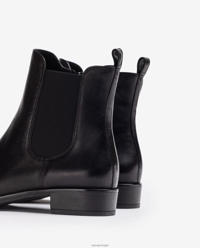Unisa bota chelsea com zíper mulheres 6V2Z6880 preto