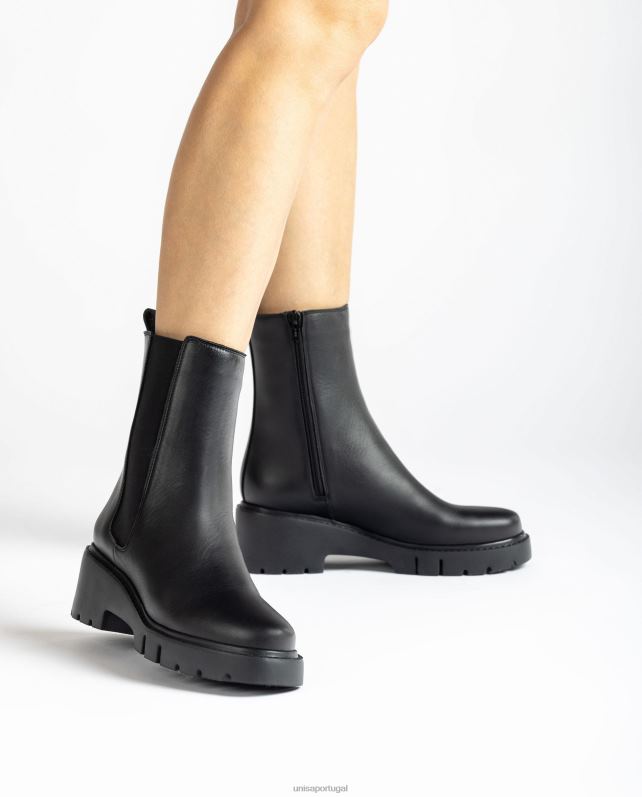 Unisa bota chelsea com zíper mulheres 6V2Z6927 moda