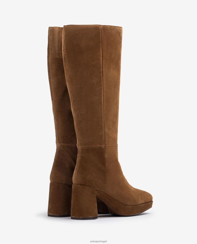 Unisa bota com salto e plataforma mulheres 6V2Z61026 moda